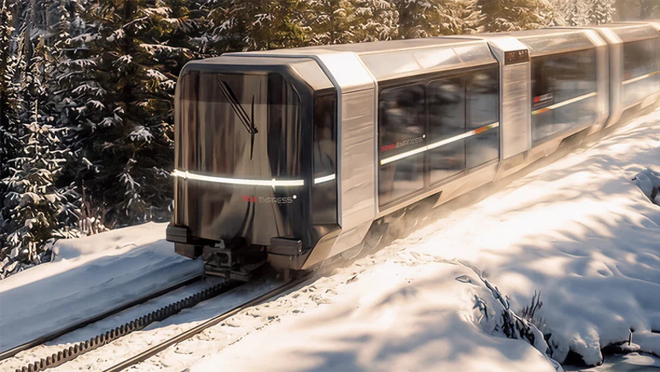 Sichuan Mountain gear rail Scenic Railway train
